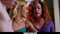 Stepmom and stepaunt train teen stepdaughter to suck and fuck expertly. It’s a wild family lesson!