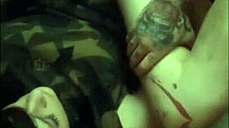 she's on her back taking that monster cock in her pussy