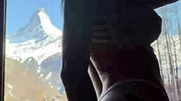 Beautiful 18-year-old girlfriend exposed in exhibitionist style with toys