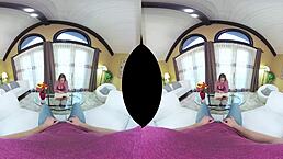 Vrush big booty cali carter's emotions surge during intense vr fucking and cumshot.