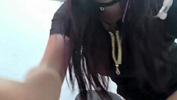 New executive tries anal plug at work, moaning like crazy.