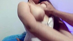 Big ass busty Latina unboxes and tries on lingerie.