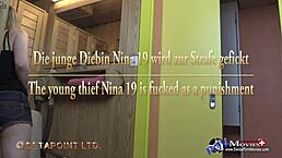 Young German girl Nina, 19 years old, punished by hardcore sex