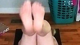 Hot Mature Stretches Big Tits During Morning Yoga Session