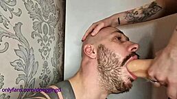 In the early morning, the blonde milf sucks a big cock from POV