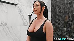 Petite milf craves milk enema with curvy lover