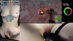 Streamer strips naked for Rust, chat vibrates her pussy intensely
