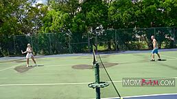 caught melanie monroe at tennis court for fun