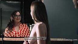 “Wanna join us for a threesome to keep my cheating secret?” Laney Grey and Leana Lovings ask.