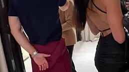 Public Flashing Turns Into Quick Dressing Room Fuck