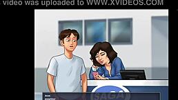 Stepmom and stepsis with huge boobs got fucked hard