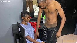 petite teen at work with stepbrother