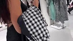 Public Flashing Turns Into Quick Dressing Room Fuck