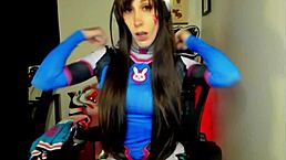 d va cosplay milf with huge lips rewards good deeds