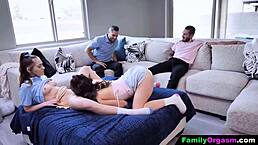 familyorgasm teens caught by stepdads in skinny cowgirl action. adorable skirts up for bareback fun!