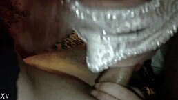 i'm giving a masked deepthroat to my wife, but it's so sloppy and messy, ahh