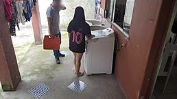 Married Housewife Pays Washer Tech with Her Ass! What a Slut!