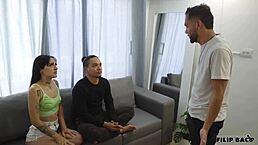 Double Penetration for Swingers in Doggy Domination Scene