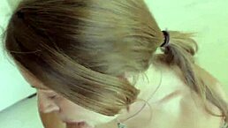 the teen 18+ sucks monster cock for cum facial