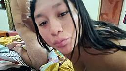 Hice un TRIO con mi MADRASTRA y su NOVIO en público!