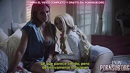 Stepmother addicted to semen, watch her big tits and ass get covered in cum in full Spanish sub.