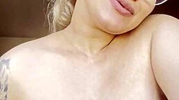 Blonde Girl Bounces With Natural Boobs