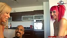 大奶英国熟女在狂野FFM异族三人行吞BBC！