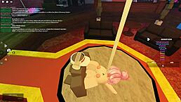 Roblox Porn Türkçe - Whore Rides Hard in Deep Anal Fucking with Blowjob Action