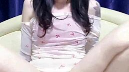 japanese solo masturbation with intense squirting action