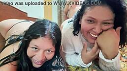 Hice un TRIO con mi MADRASTRA y su NOVIO en público!