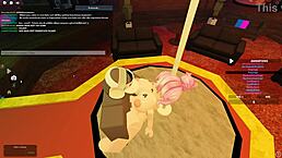 Roblox Porn Türkçe - Whore Rides Hard in Deep Anal Fucking with Blowjob Action