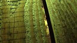 Lesbian slave cums hard watching naked madame in secret voyeur moment