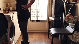 Morning wood out at cafe behind step-mom-in-law! 🍆