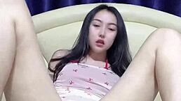japanese solo masturbation with intense squirting action