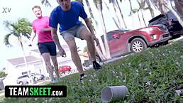 Stepsisters Caught Nude In Gangbang With Neighbors Over Toilet Paper