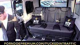 Hot Russian Babe Audrey Jane Gets Sticky in Backseat