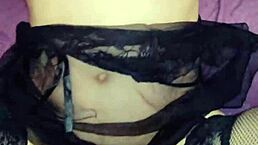 Mature milf in stockings getting anal assfucking in close-up view