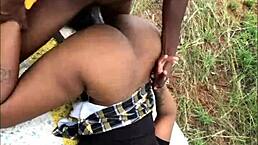 yo, check out this ebony babe taking huge cocks in homemade cumshots!