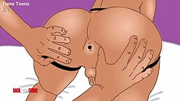 TS-Bella gets her big bubble butt smashed in hardcore anal for BBC creampie