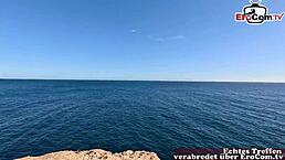 german date on mallorca with tourist