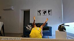 brunette argentinian escort banging without condom on halloween in cowgirl position