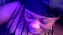 Pretty Ebony Gets Facial Cumshot