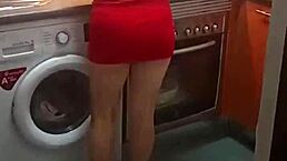 I find my mother-in-law in sexy clothes and fuck her