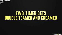 two-timer caught in double team cream action with scarlit scandal.