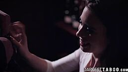 Kinky brunette gives her boss a sloppy blowjob