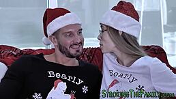 cute teen in costume takes messy facial load