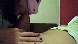 naughty bunny gives blowjob leading to cumshot