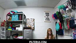 Pilfer4k Amber Stark Stealing Some Panties And Gets Some Sexual Punishment From Officer Rusty Nails