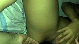 slidin big dildo deep in tight pussy