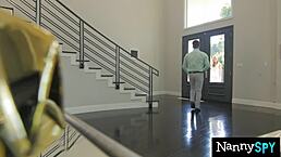 Caught on Halloween, Aidra Fox swallows cock to save job